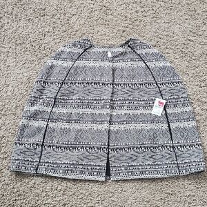 NWT SHE Soul Harmony Energy Mayan Jacquard Cape Hook & Eye Large Jacket